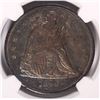 Image 2 : 1846 SEATED DOLLAR NGC AU 50 RARE!