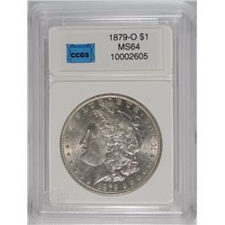 1879-O MORGAN DOLLAR CCGS GRADED GEM BU WHITE