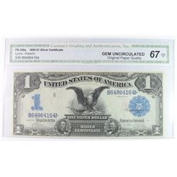 1899 $1 SILVER CERTIFICATE FR226a #B64864164 CGA SUPERB GEM OPQ "BLACK EAGLE"