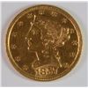 Image 1 : 1857 $5 GOLD LIBERTY BU++ BETTER DATE