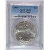 Image 1 : 2005 AMERICAN SILVER EAGLE, PCGS MS-70 RARE