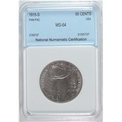 1915-S HALF DOLLAR PAN-PAC NNC CH BU