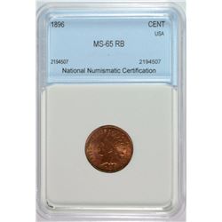 1896 INDIAN CENT NNC GEM BU RED/BROWN