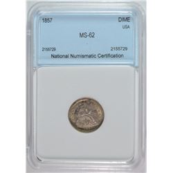 1857 DIME NNC CH BU
