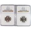 Image 1 : 1985-D & 1987-P JEFFERSON NICKELS NGC MS65 5 FULL STEPS
