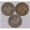 Image 2 : SEATED HALF DOLLARS, 1876 GOOD, 1877 GOOD & 1858-O VG/FINE