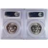 Image 2 : ( 2 ) 1958-D FRANKLIN HALF DOLLARS, PCGS (1) MS-63 FBL & (1) MS-64 FBL