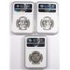 Image 2 : 1959, 63 & 63-D FRANKLIN HALF DOLLARS, NGC MS-64