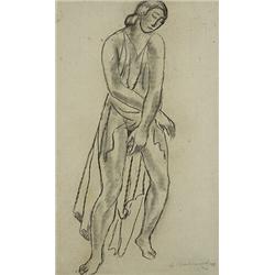 Abraham Walkowitz (1878-1965), Isadora Duncan, 1917, charcoal, pencil on paper, 19 x 12.5...