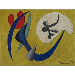 Charles Biederman (b. 1906), untitled, 1936, oil on linen, 19 x 25, Signed and dated, '...