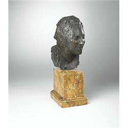 Medardo Rosso (1858-1928), La Rieuse, 1890, bronze, 21.5 x 6.75, Signed 'M. Rosso', P...