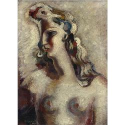 Alexander Archipenko (1887-1964), Silver Head, 1928, oil on canvas, 24 x 18, Silver Hea...
