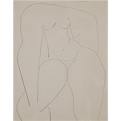 Louise Nevelson (1900-1988), untitled (Nude), c.1930, pencil on paper, 11 x 9, Signed u...