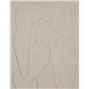 Image 1 : Louise Nevelson (1900-1988), untitled (Nude), c.1930, pencil on paper, 11 x 9, Signed u...