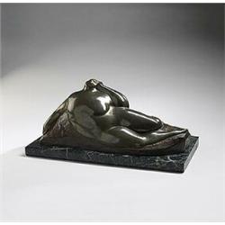 Gaston Lachaise (1882-1935), untitled (Woman Reclined), 1930s, bronze with patina, 8 x 8<...