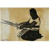 Image 1 : Diego Rivera (1886-1957), untitled (Woman at Loom), 1936, ink wash on rice paper, 10 x 14...