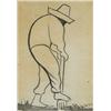 Image 1 : Diego Rivera (1886-1957), untitled (Man with Shovel), c. 1936, ink on paper, 15 x 10, S...