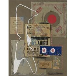 Charles Biederman (b. 1906), untitled, 1939, mixed media collage with gouache, 25 x 19.5<...