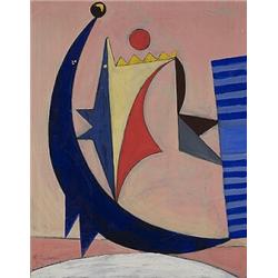 Charles Biederman (b. 1906), untitled, 1935, oil on linen, 18.5 x 15, Signed and dated ...