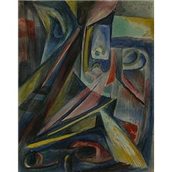 Hilla Rebay (1890-1967), untitled, 1913, watercolor on paper, 10 x 8, Signed and dated ...