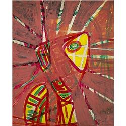 William Stanley Hayter (1901-1988), Red Head, 1946, mixed media on masonite, 23.5 x 19.5<...