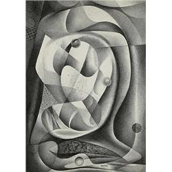 Medard Klein (1905-2002), untitled, pencil on paper, 14 x 10.25 (sheet), Signed lower rig...