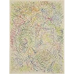 Carl Holty (1900-1973), untitled drawings, pair, c. 1948, graphite and crayon on paper, 1...