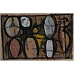 Jean Xceron (1890-1967), Abstract, and Two Figures, pair, 1961, 1960, watercolor on paper<b...