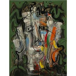 Byron Browne (1907-1961), Head, oil on canvas, 26 x 20, Signed 'Byron Browne' lower right...