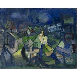 Yuli Blumberg (1894-1964), Blue Night, 1958, 1958, oil in canvas, 40 x 50.25, Signed 'B...