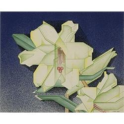 Olinka Hrdy (1902-1987), Lillies, 1937, colored pencil on paper, 10 x 14, Robert Schoel...