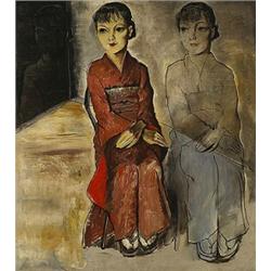 Georges Schreiber (1904-1977), Japanese Woman, 1930, oil on canvas, 35 x 31, Signed and...