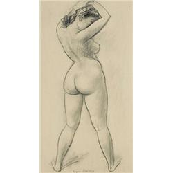 Eugene Edward Speicher (1883-1962), Standing Nude, Back View, c. 1924, pencil on paper, 1...