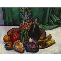 Jerome Blum (1884-1956), Still Life with Eggplant, 1920, oil on canvas, 20 x 26, Signed...