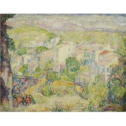 Jerome Blum (1884-1956), Panoramic Landscape: Cuba, c. 1919, oil on canvas, 28 x 36.5, ...