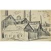 Image 1 : Oscar Bluemner (1867-1938), Canal Newark, 1913, crayon on paper, 5 x 8, Titled and date...