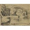 Image 2 : Oscar Bluemner (1867-1938), Oaks Pond and two drawings of Bloomfield Lock, 1922, charcoal o...