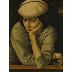 Jules Kirschenbaum (1930-), Day Dream, tempera on masonite, 16 x 12, Signed with monogram...