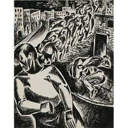 Leon Bibel (1913-1995), Unemployed, 1936, brush and ink on oak tag paper, 12 x 9.25, Ni...