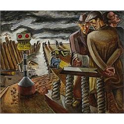 Leon Bibel (1913-1995), Dead End, 1938, oil on canvas, 30 x 36, This painting was creat...