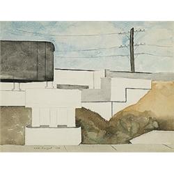 Ralston Crawford (1906-1977), Study for 'Maitland Bridge', 1939, watercolor on paper, 12 ...
