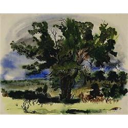Chris Ritter (1906-1976), Summer Tree, 1941, watercolor on paper, 19.75 x 24.75, Chris ...