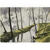 Image 1 : Shomer Zunser, Awakening Earth, 1941, watercolor on paper, 22.25 x 30.5, Signed and dat...