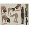 Image 1 : David Hayes (b. 1931), Figure Studies, 1959, ink wash on paper, 20 x 26, Signed and dat...