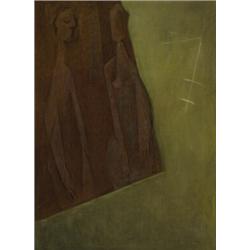 Paul Wieghardt (1897-1969), Man and Woman, c.1960, oil on canvas, 64 x 47, Signed and t...