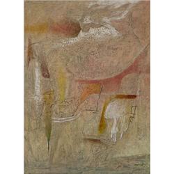 Worden Day (1916-1986), Arcana I, 1955, pure cassein on masonite, 45.5 x 33.5, Signed a...