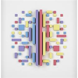 Eli Bornstein (b. 1922), Structurist Relief No. 31-II, 1963, enamel on plexiglass and alumi...