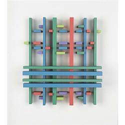 Eli Bornstein (b. 1922), Structurist Relief, 1960s, lacquered wood, 27 x 24, Provenance...