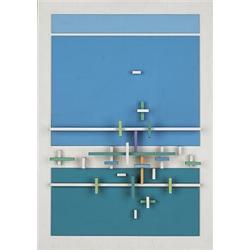 Eli Bornstein (b. 1922), Structurist Relief No. 1, 1966, lacquered wood, 29.75 x 21, Si...