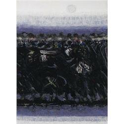 Lawrence Calcagno (1913-1993), Earth Legend I, 1973-1975, acrylic on canvas, 52.25 x 38.2...